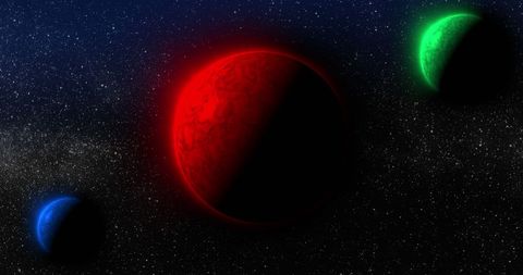 Vibrant Planets in Deep Space With Starry Backdrop - Download Free Stock Images Pikwizard.com