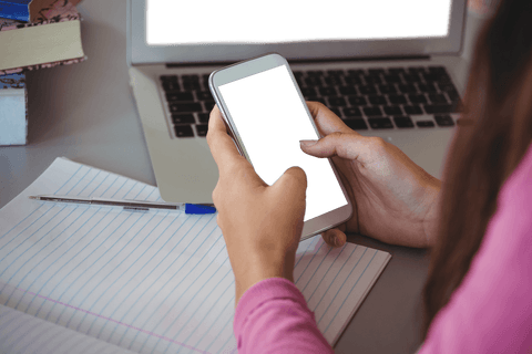 Student Using Smartphone with Transparent Screen at Desk - Download Free Stock Videos Pikwizard.com