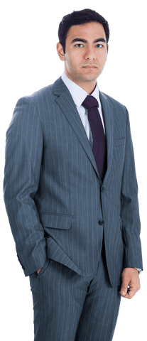Confident Professional Businessman in Suit on Transparent Background
