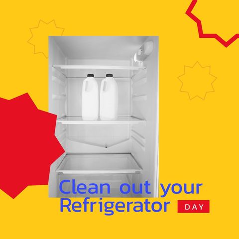 empty refrigerator highlighting cleaning schedule concept - Download Free Stock Templates Pikwizard.com