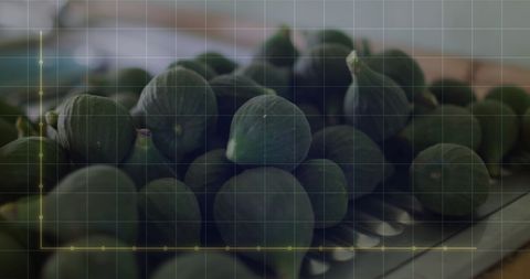 Digital Financial Overlay on Fresh Green Vegetables - Download Free Stock Images Pikwizard.com