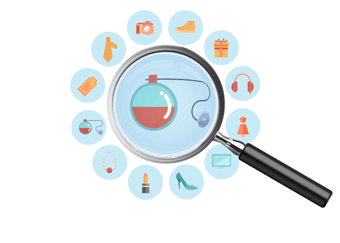 magnifying glass with ecommerce icons on transparent background - Download Free Stock Videos Pikwizard.com