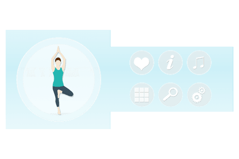Transparent Yoga Pose with Digital Interface Icons - Download Free Stock Videos Pikwizard.com