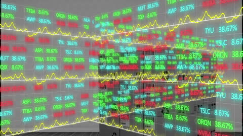 Digital Stock Market Data Analysis Animation