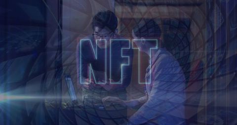 Engineers Collaborating on NFT and Data Processing Solutions - Download Free Stock Images Pikwizard.com