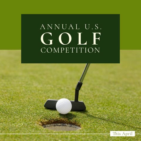 Annual US Golf Competition Announcement on Green