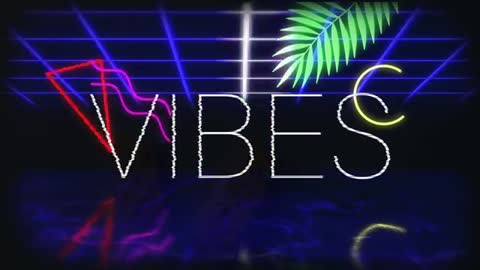 Neon VIBES with Glitch Effects and Retro Design