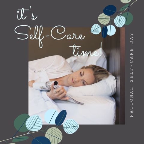 woman relaxing with magazine celebrating self-care - Download Free Stock Templates Pikwizard.com
