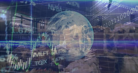 Global Digital Data Processing with Spinning Earth