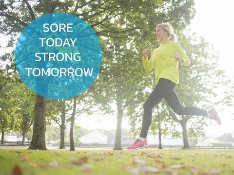 Woman Jogging in Park for Fitness and Motivation - Download Free Stock Templates Pikwizard.com