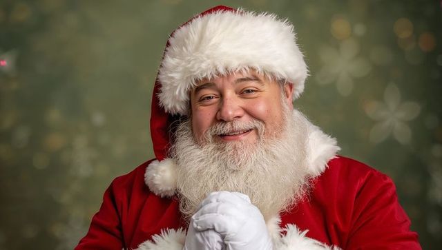 Smiling Santa Claus Radiating Joyful Holiday Spirit