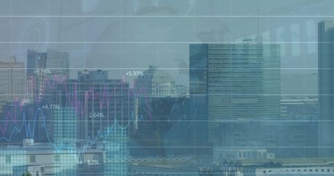 Financial Data and Urban Skyline Merging for Business Innovation - Download Free Stock Images Pikwizard.com