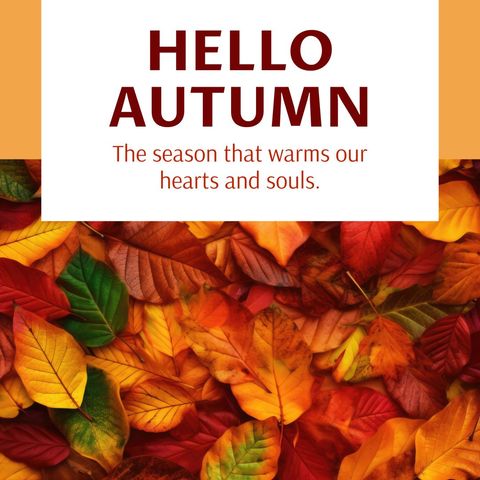 Colorful Autumn Welcome Leaf Background - Download Free Stock Templates Pikwizard.com