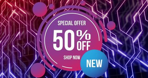 Special offer flyer with network background