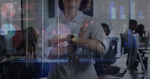 Business Professionals Analyzing Financial Data in Office Atmosphere