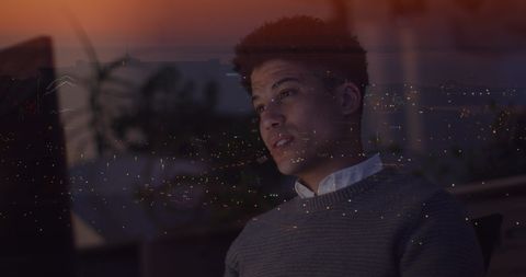 Young Professional Engaging in Virtual Business Environment