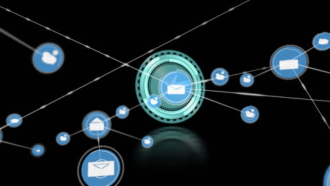 Digital Network Connecting Communication Technology Concepts