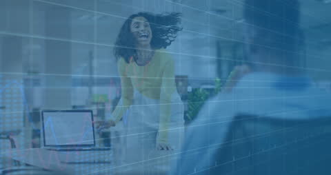 Dynamic Financial Data Overlay on Business Meeting Scene