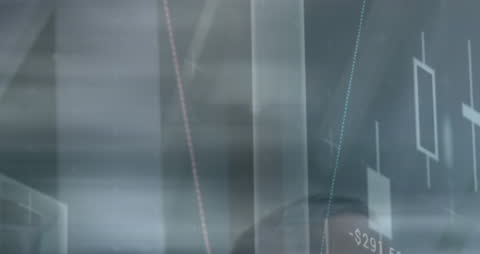 Animated Financial Data Flow with Advanced Processing Elements