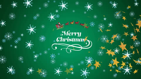 Festive Christmas Background with Stars and Snowflakes