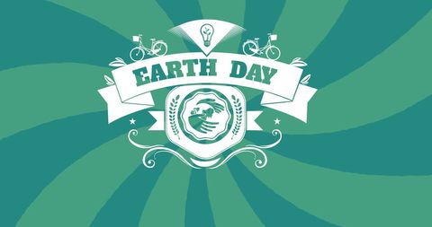 Earth Day Banner with Eco-Friendly Elements on Green Background - Download Free Stock Images Pikwizard.com