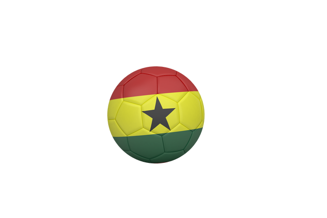 Transparent Football with Ghanaian Flag Colors and Design - Download Free Stock Videos Pikwizard.com