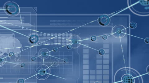 Global Networking and Data Connection Interface Animation