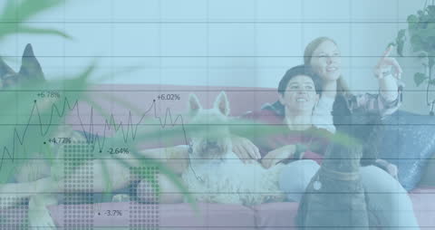 Enjoying TV Time Overlaid with Stock Data Animation