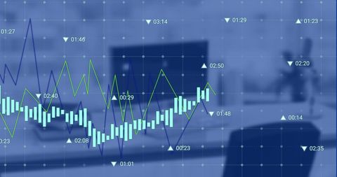 Analyzing Financial Market Trends with Data Visualization - Download Free Stock Images Pikwizard.com