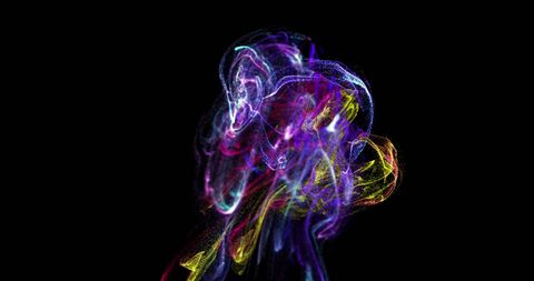 Colorful Digital Waves on Dark Background - Download Free Stock Images Pikwizard.com