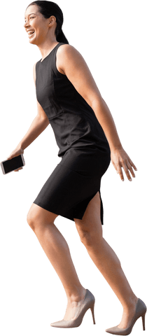 empowered businesswoman running with transparent background - Download Free Stock Videos Pikwizard.com