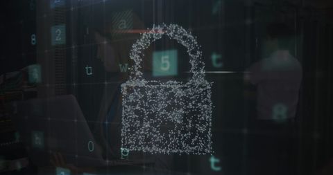 Digital Data Protection with Dynamic Padlock Overlays - Download Free Stock Images Pikwizard.com