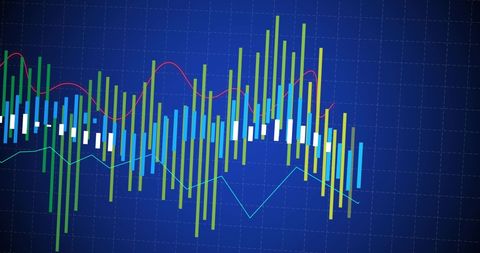 Dynamic Financial Data Graph on Blue Digital Background - Download Free Stock Images Pikwizard.com