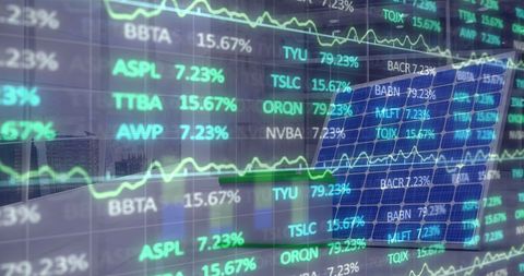 Financial Data with Factory Setup and Conveyor Belt Concept - Download Free Stock Images Pikwizard.com