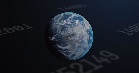Earth and Data Visualization in Space - Download Free Stock Images Pikwizard.com
