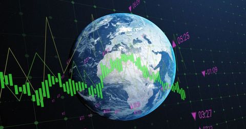 Global Financial Data Analysis on Digital Globe - Download Free Stock Images Pikwizard.com
