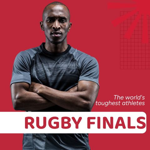 Rugby Finals Poster Featuring Determined Athlete - Download Free Stock Templates Pikwizard.com