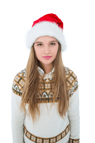 woman with transparent santa hat and festive sweater - Download Free Stock Videos Pikwizard.com