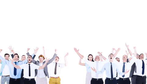 Celebrating Business Professionals Cheering on Transparent Background - Download Free Stock Videos Pikwizard.com