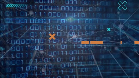 Digital Binary Code and Technology Circuit Concept