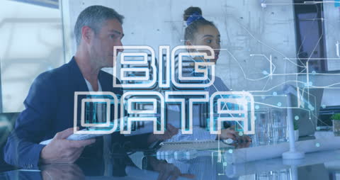Diverse Business Team Analyzing Big Data with Technology