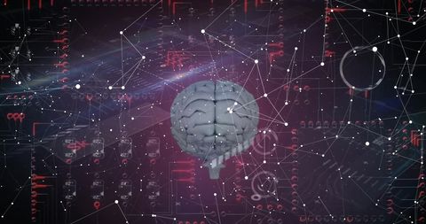 Brain and Cyber Processing with Digital Security Interface - Download Free Stock Images Pikwizard.com