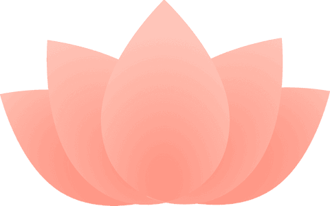 Minimalist transparent lotus with overlapping gradient petals