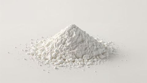 Collection of fine white powder pile for various applications