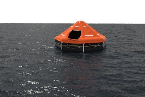 inflatable tent with canopy on transparent sea surface - Download Free Stock Videos Pikwizard.com