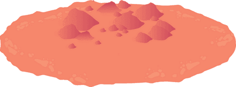 Stylized rock formation with transparent background for fantasy design