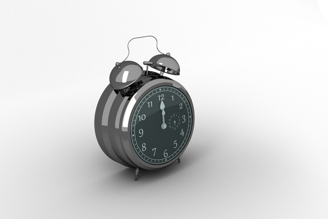 Silver Alarm Clock Illustrating Time and Punctuality on Transparent Background - Download Free Stock Videos Pikwizard.com