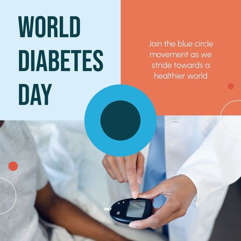 Healthcare Professionals Monitoring Glucose on World Diabetes Day - Download Free Stock Templates Pikwizard.com