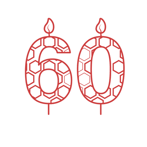 red 60 patterned birthday candles on transparent background - Download Free Stock Videos Pikwizard.com