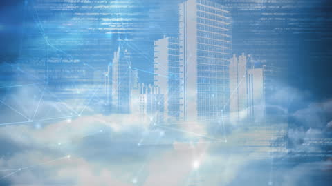 Digital Connectivity in a Futuristic Cityscape